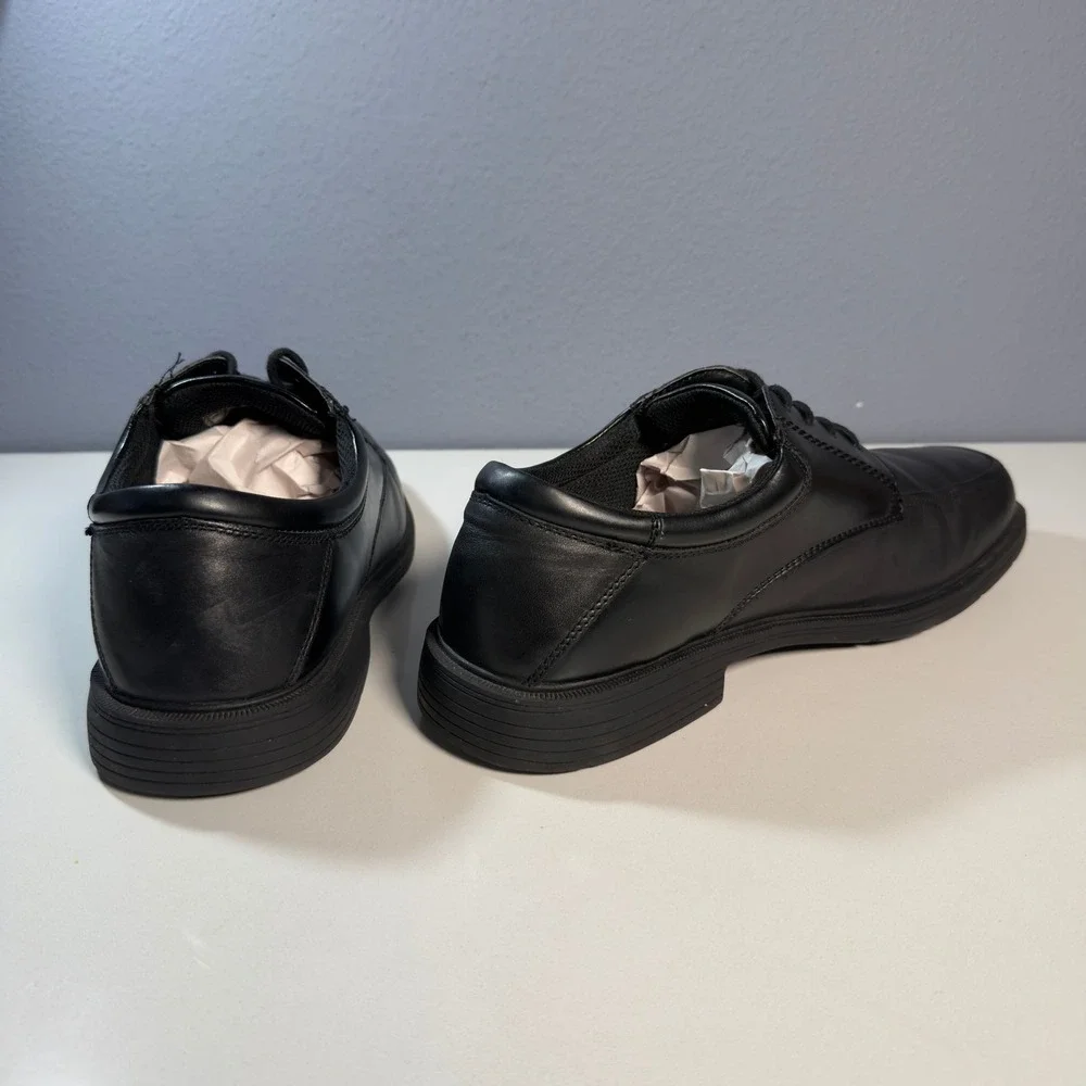Nunn‎ Bush Bicycle Toe Oxford Mens 12M Black Excellent Leather Lace Up 81822-101